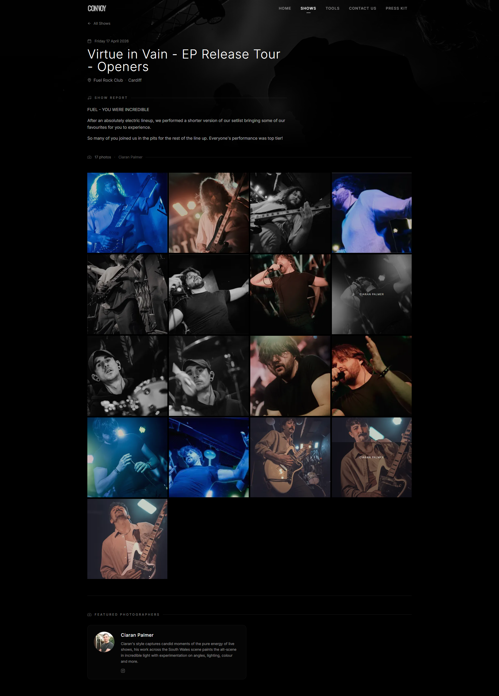 Convoy shows gallery page